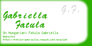 gabriella fatula business card